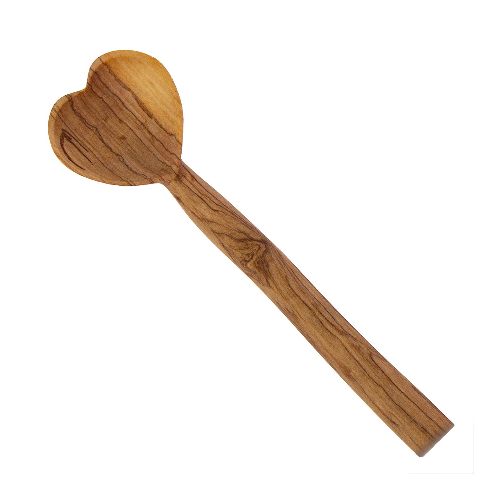 Olive Wood Heart Scoop Spoon, 6-7 inch 1 Olive Wood Heart Scoop Spoon, 6-7 inch
