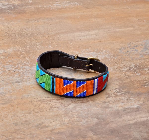 13″-15″ Maasai beaded dog collar 1 13″-15″ Maasai beaded dog collar