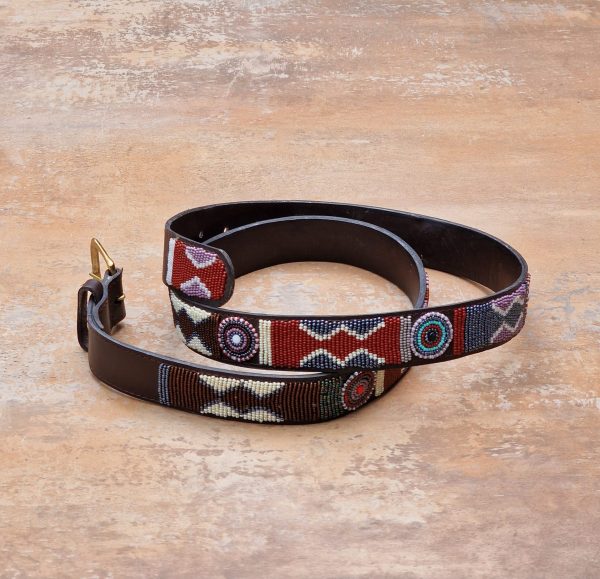 45″-49″ Maasai beaded leather belt 1 45″-49″ Maasai beaded leather belt