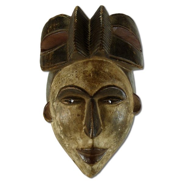 Exclusive African wooden mask, 'Punu tribe", unique specimen 1 Exclusive African wooden mask, 'Punu tribe", unique specimen