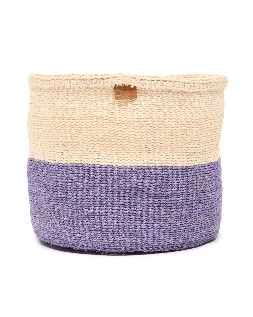 JADALA: Lavender Colour Block Woven Basket 1 JADALA: Lavender Colour Block Woven Basket