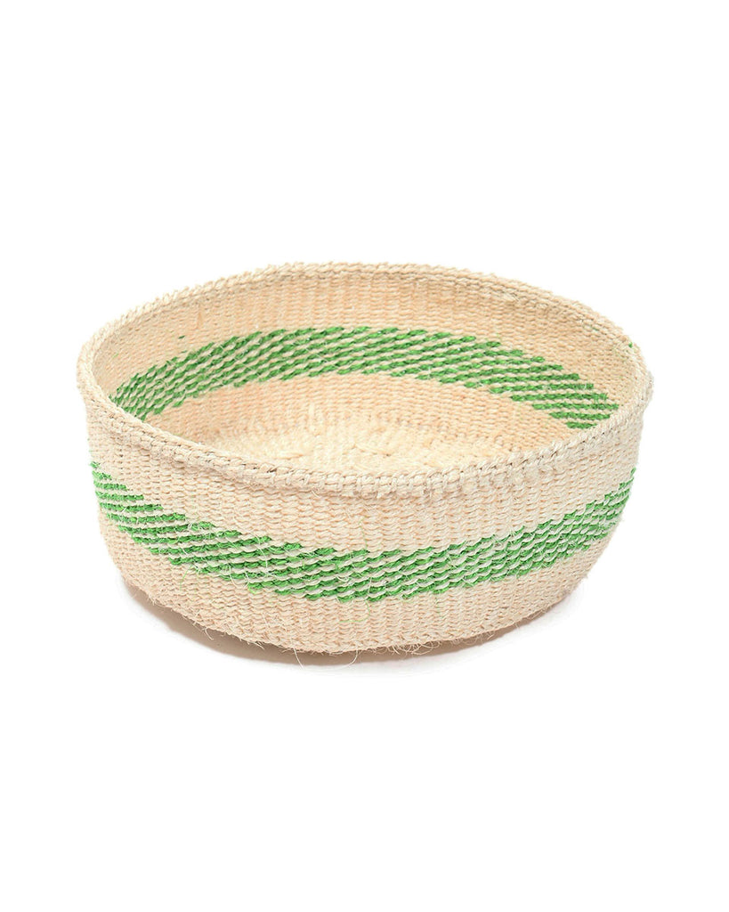 KANZU: Green Striped Bread Basket 1 KANZU: Green Striped Bread Basket