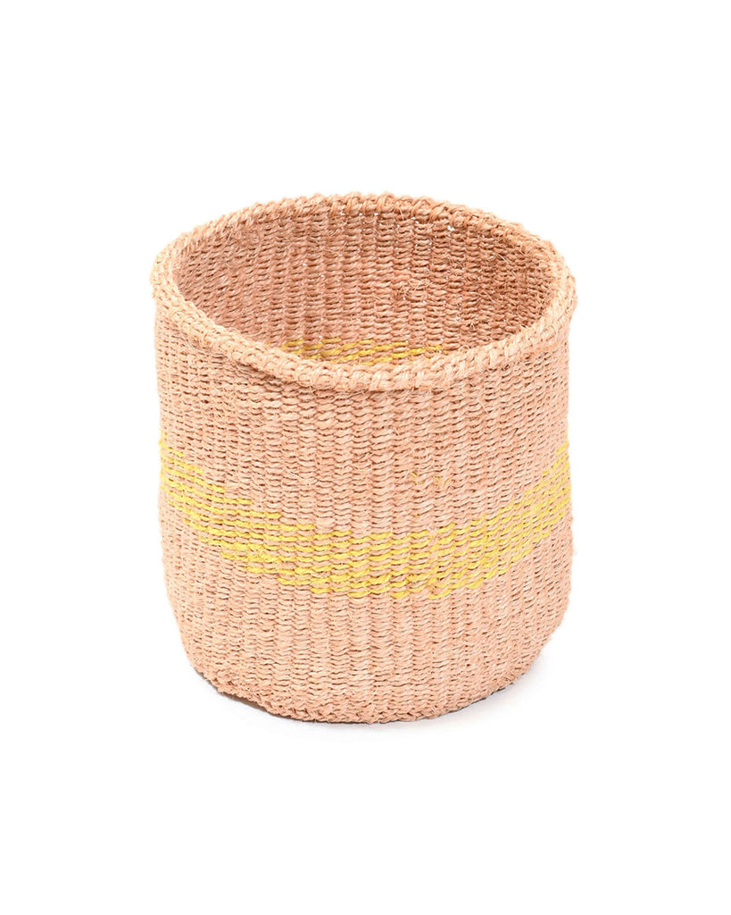 KUCHA: Extra Small Yellow Sisal Basket 1 KUCHA: Extra Small Yellow Sisal Basket