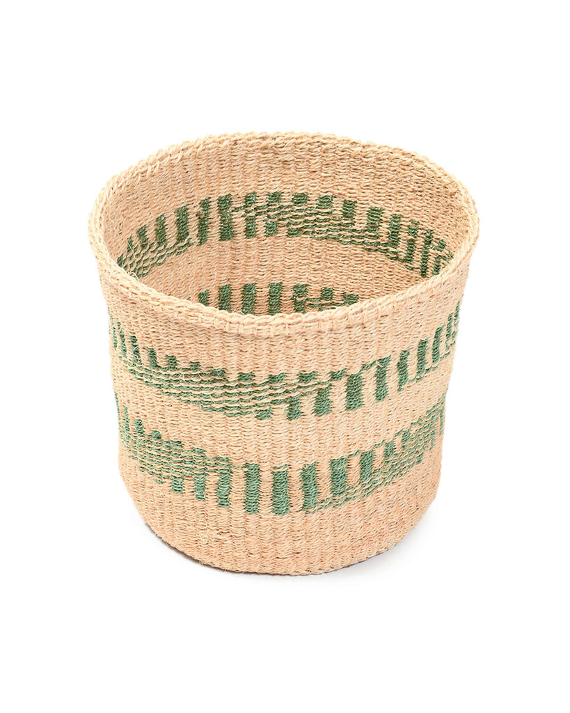 NGUO: Small Green Sisal Basket 1 NGUO: Small Green Sisal Basket
