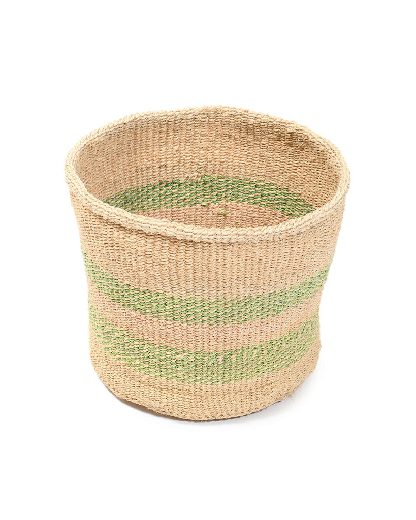NIAGA: Small Green Sisal Basket 1 NIAGA: Small Green Sisal Basket