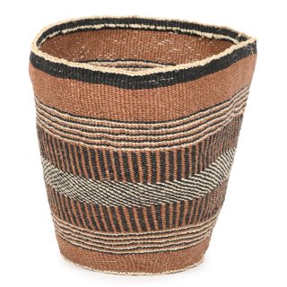 SHANGWE: Medium Brown Sisal Basket