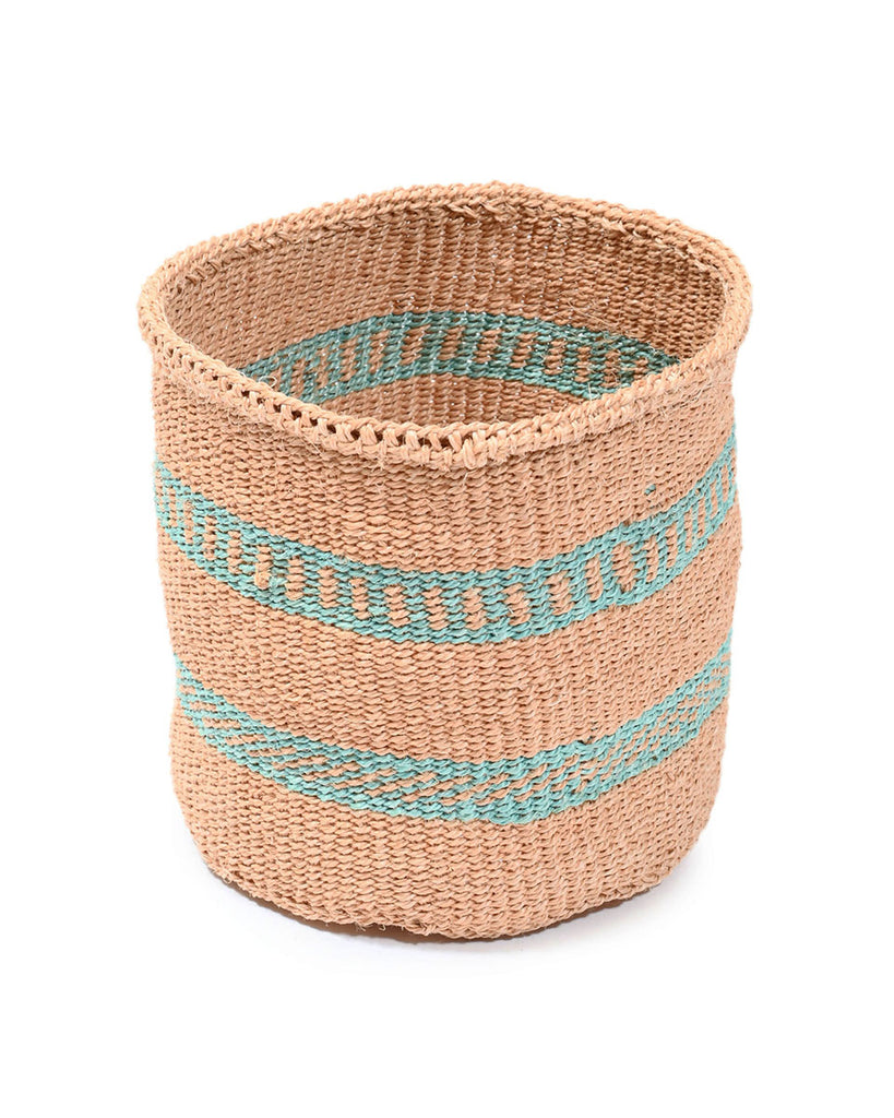 SANA : Small Blue Sisal Basket 1 SANA : Small Blue Sisal Basket