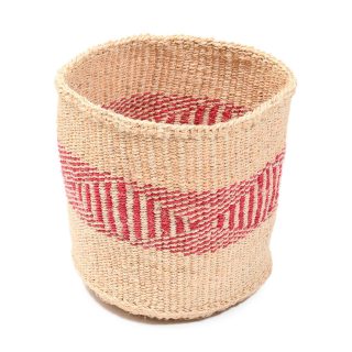 SHOMARI: Small Red Sisal Basket