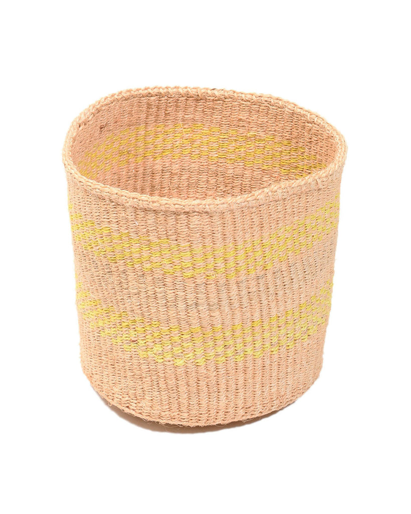 TABIRA: Small Yellow Sisal Basket 1 TABIRA: Small Yellow Sisal Basket