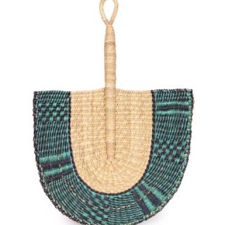 Blue & Navy Woven Fan