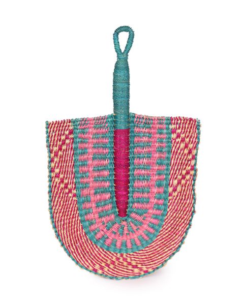 Pink, Blue & Purple Woven Fan 1 Pink, Blue & Purple Woven Fan