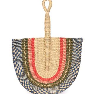 Blue, Red & Green Woven Fan