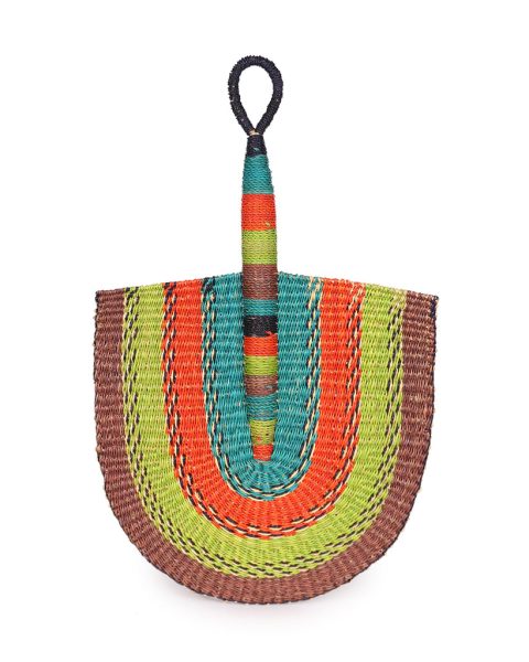 Green, Red & Blue Woven Fan 1 Green, Red & Blue Woven Fan