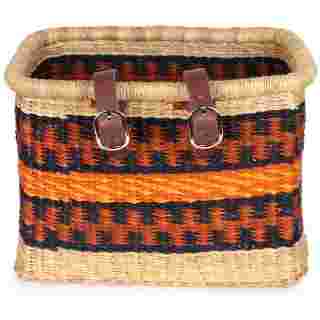 EFUTU: Orange & Yellow Rectangular Bike Basket