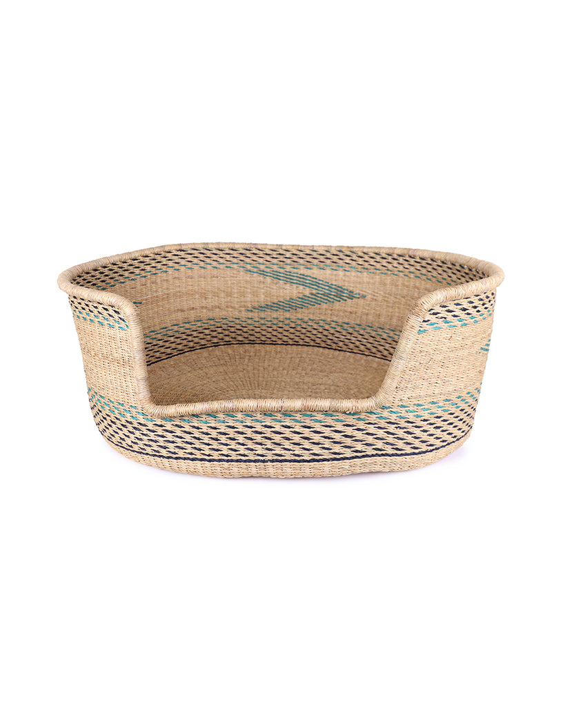 DAMBA: Blue & Black Dog Basket - Large 1 DAMBA: Blue & Black Dog Basket - Large