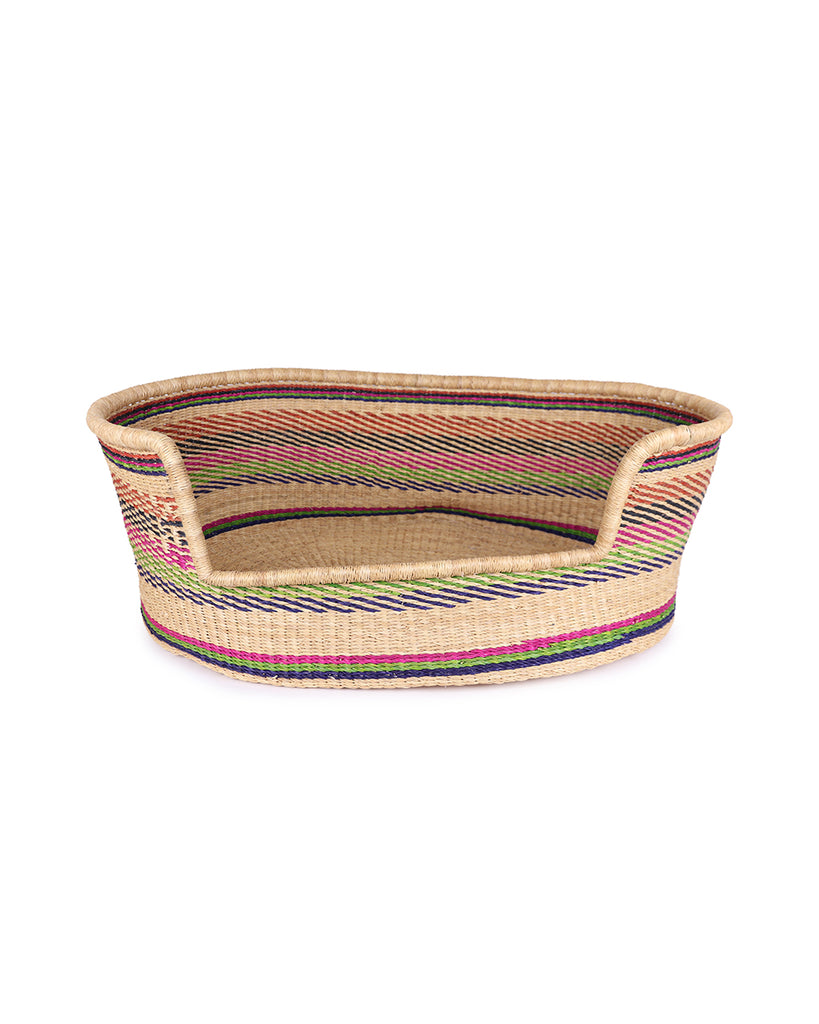 KOMENDA: Pink, Green & Blue Dog Basket - Large 1 KOMENDA: Pink, Green & Blue Dog Basket - Large