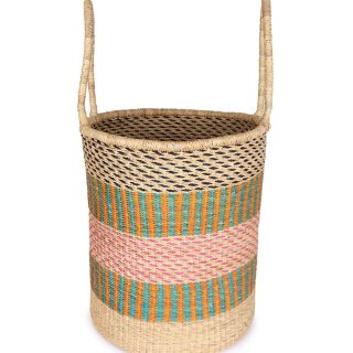 NKODWO: Large Pink, Blue & Orange Log or Laundry Basket