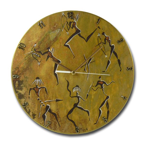 LP wall clock "Bushmen dancing" 1 LP wall clock "Bushmen dancing"