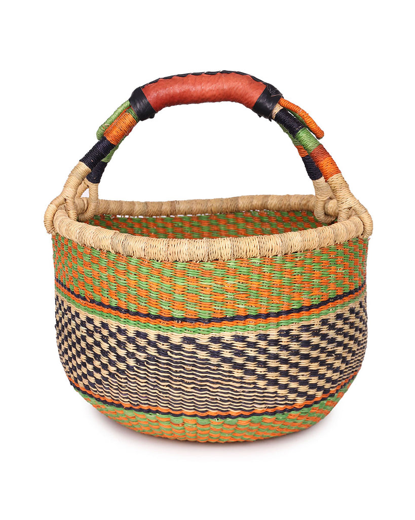 GUSHIE: Green, Orange & Navy Market Basket 1 GUSHIE: Green, Orange & Navy Market Basket