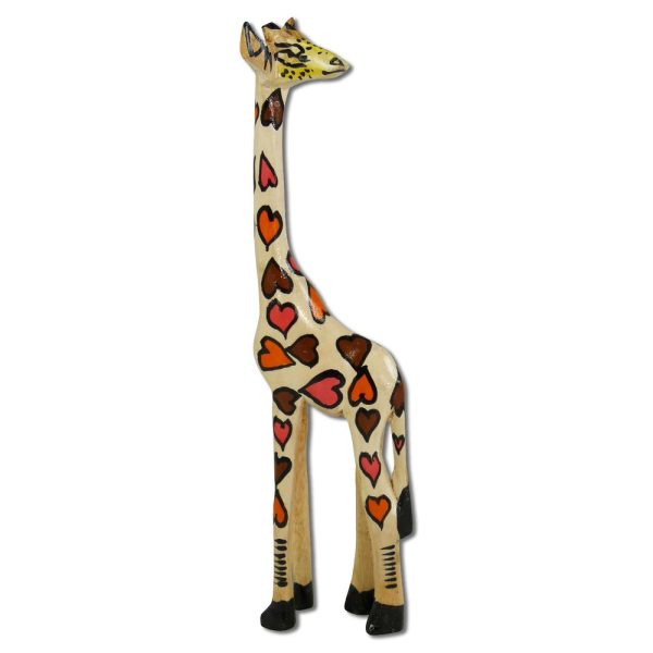 Colorful wooden giraffe "With love from Kenya", small 1 Colorful wooden giraffe "With love from Kenya", small