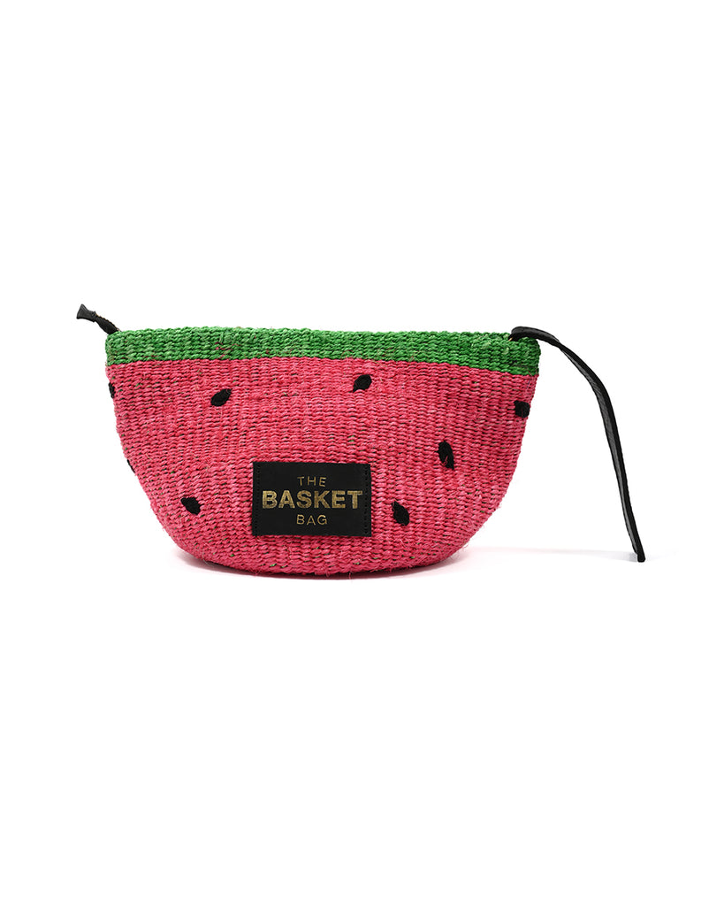 TIKITII: Watermelon Sisal Clutch Bag 1 TIKITII: Watermelon Sisal Clutch Bag