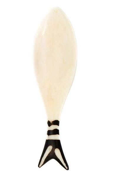 Set of Four Hand Carved Bone Fish Spoons 3 Set of Four Hand Carved Bone Fish Spoons