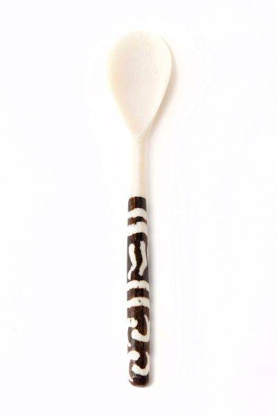 Hand Carved Cow Bone Tea Spoon 1 Hand Carved Cow Bone Tea Spoon