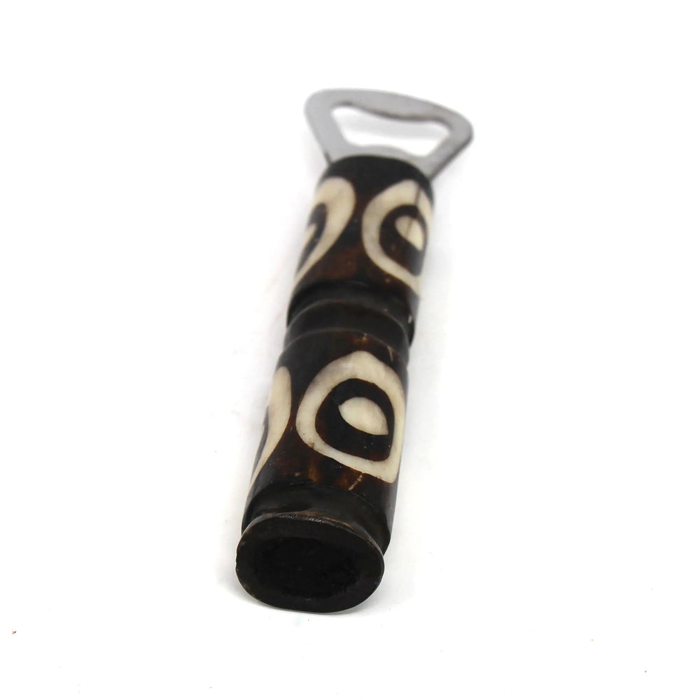 African Batik Bone Bottle Opener, Mixed Designs 1 African Batik Bone Bottle Opener, Mixed Designs