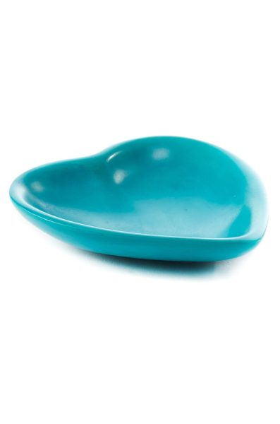 Aqua Heart Decorative Soapstone Dish 6 Aqua Heart Decorative Soapstone Dish