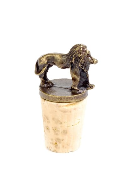 South African Brass Lion Wine Bottle Stopper 1 South African Brass Lion Wine Bottle Stopper