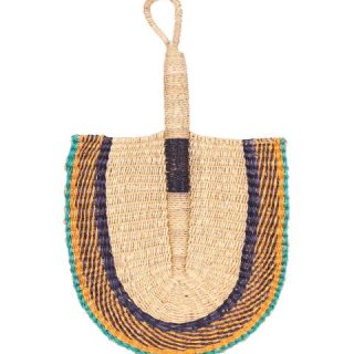 Orange and Blue Woven Fan