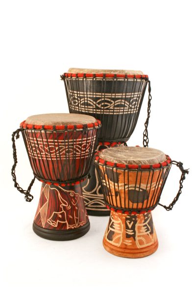 Small Ghanaian Djembe Hand Drums 5 Small Ghanaian Djembe Hand Drums