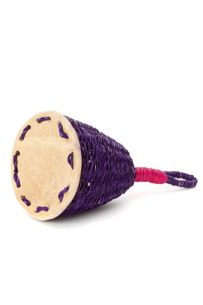 Purple and Pink Woven Elephant Grass Rattle 5 Purple and Pink Woven Elephant Grass Rattle