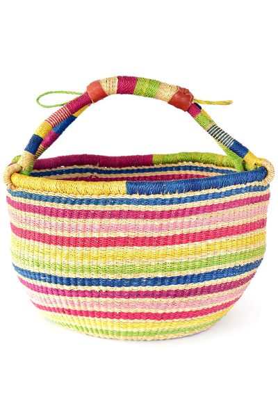 Bolga Rainbow Connection Decorative Basket 2 Bolga Rainbow Connection Decorative Basket