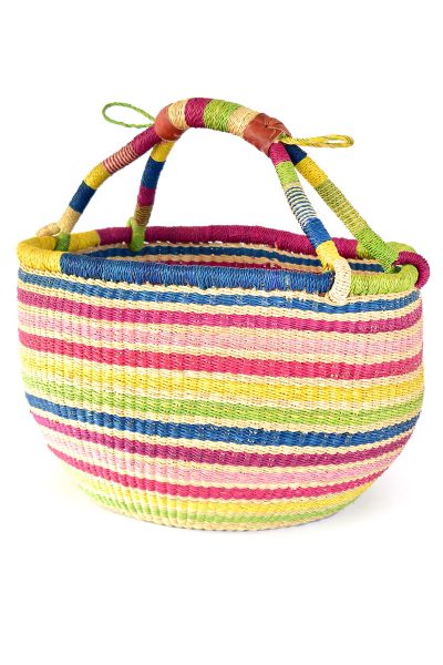 Bolga Rainbow Connection Decorative Basket 4 Bolga Rainbow Connection Decorative Basket