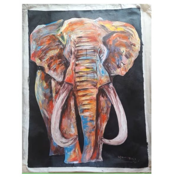 Colorful Elephant Painting, Art on Canvas, Wall Art, Home Décor for Living Room. African lion painting, wall hanging, oil painting 1 Colorful Elephant Painting, Art on Canvas, Wall Art, Home Décor for Living Room. African lion painting, wall hanging, oil painting