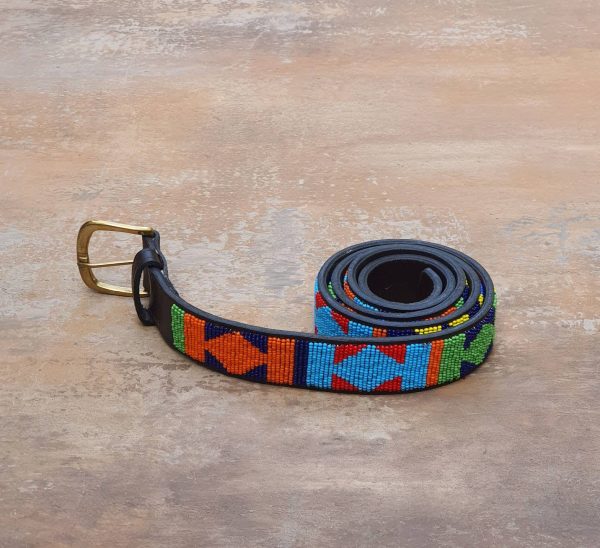 38″-42″ Maasai beaded belt, Leather beaded belt, Unisex belt, Beaded belt 1 38″-42″ Maasai beaded belt, Leather beaded belt, Unisex belt, Beaded belt