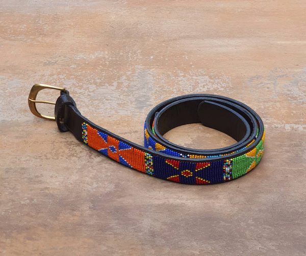 38″-41″ Maasai beaded belt, Unisex leather belt, Leather beaded belt 1 38″-41″ Maasai beaded belt, Unisex leather belt, Leather beaded belt