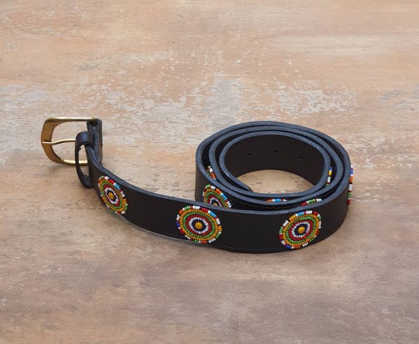 37″-40″ Maasai beaded belt, Leather beaded belt, Unisex leather belt 1 37″-40″ Maasai beaded belt, Leather beaded belt, Unisex leather belt