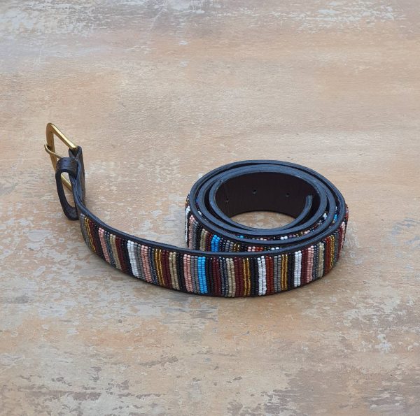 33″-38″ Maasai beaded belt, Leather beaded belt, Unisex leather belt 1 33″-38″ Maasai beaded belt, Leather beaded belt, Unisex leather belt