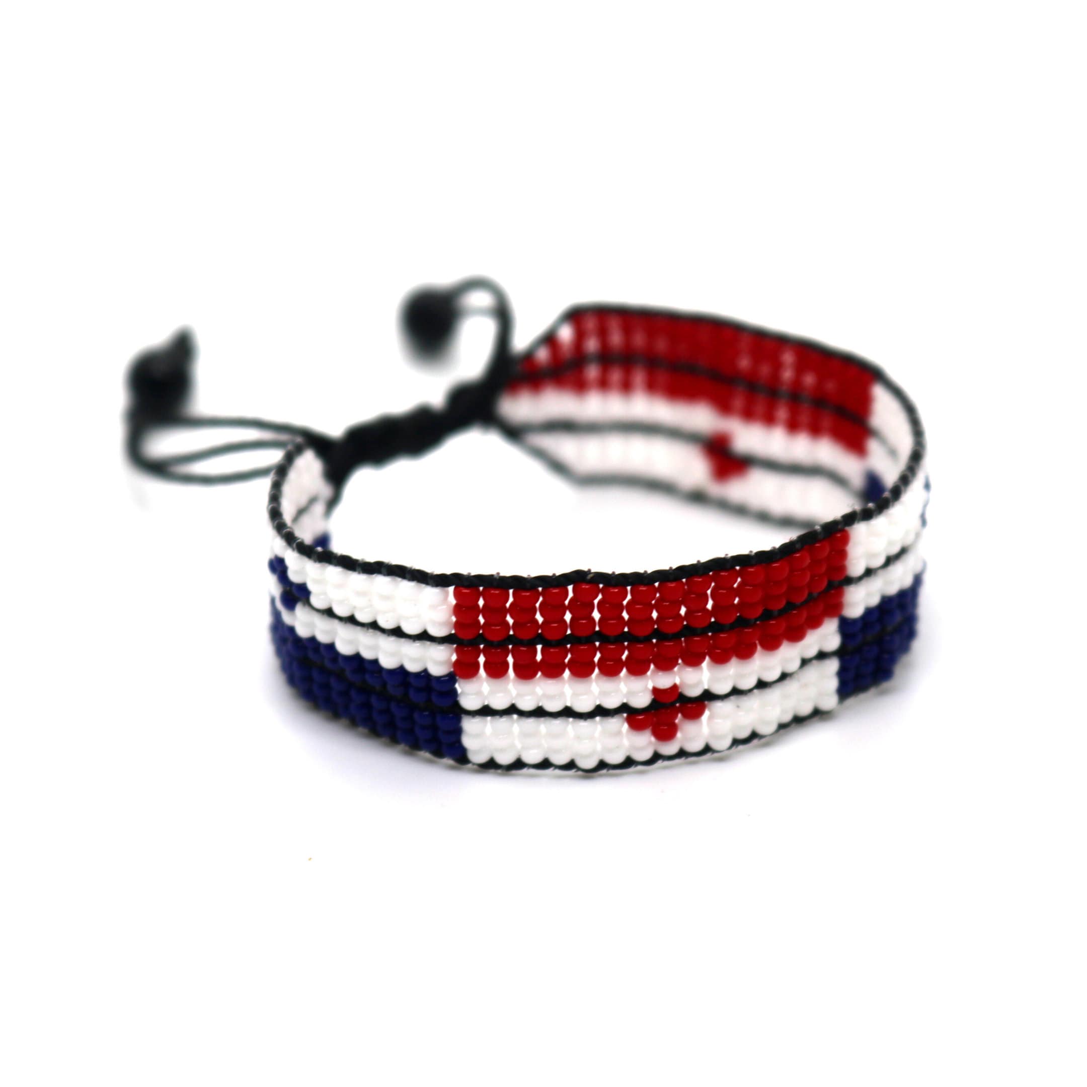Panama Flag adjustable beaded Bracelet, Panama Bracelet, Panama Flag Bracelet 1 Panama Flag adjustable beaded Bracelet, Panama Bracelet, Panama Flag Bracelet