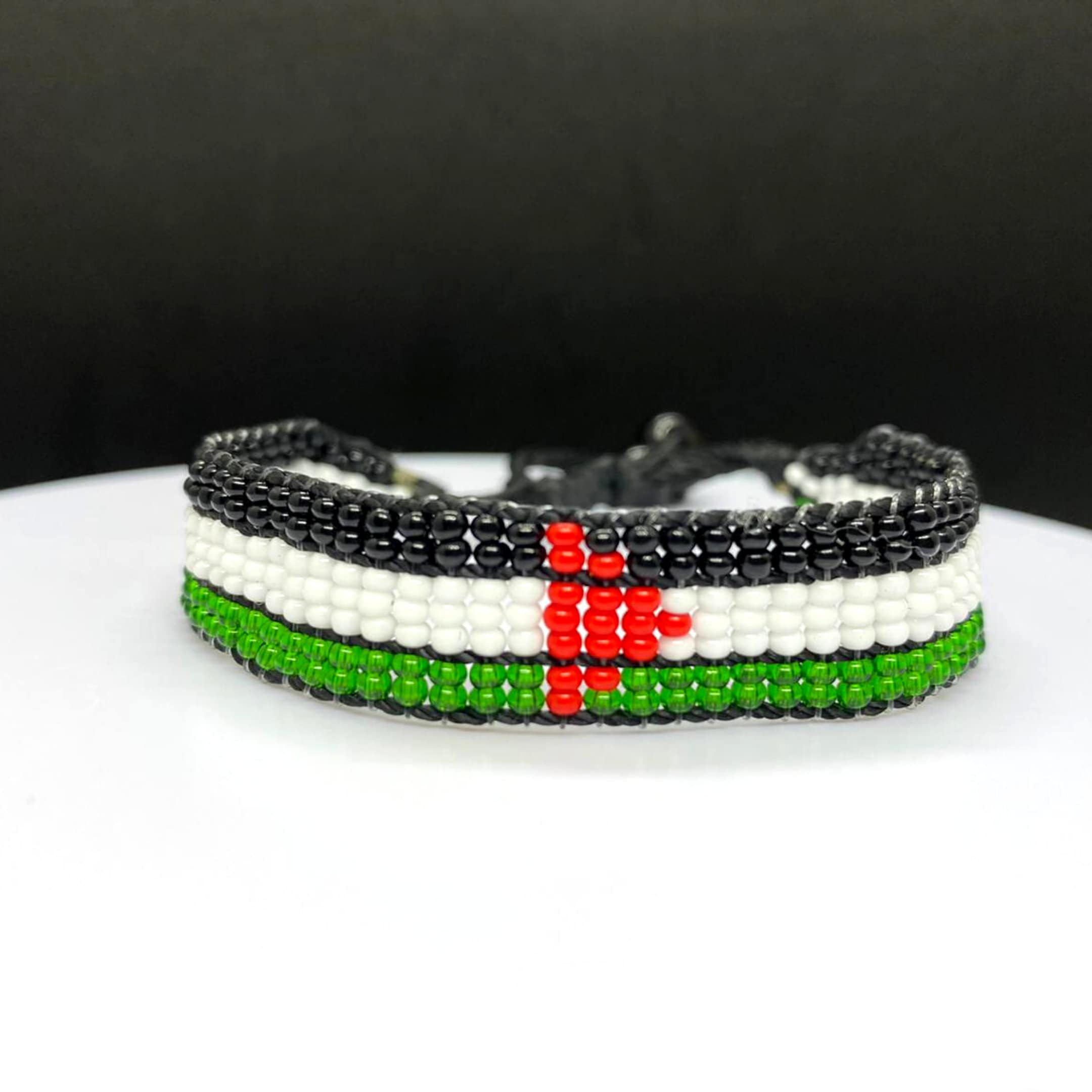 Palestine Flag adjustable beaded Bracelet 1 Palestine Flag adjustable beaded Bracelet