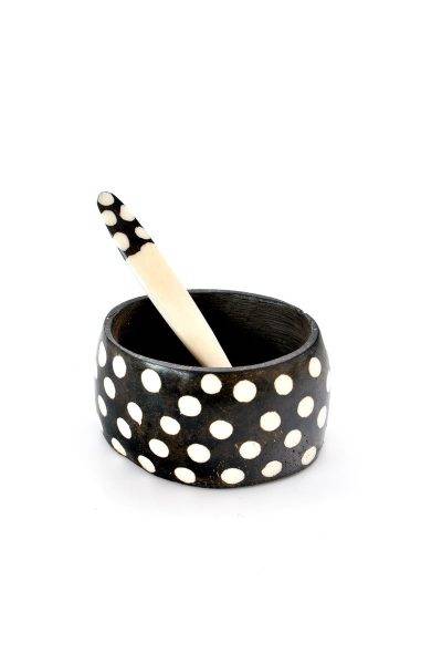 Batik Cow Bone Salt Well 1 Batik Cow Bone Salt Well