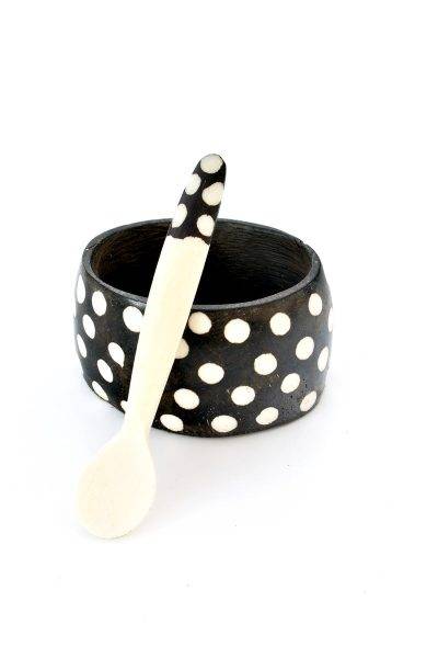 Batik Cow Bone Salt Well 2 Batik Cow Bone Salt Well