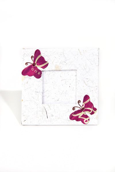 Recycled Paper and Pop Can Butterfly Picture Frame - Two Sizes 4 Recycled Paper and Pop Can Butterfly Picture Frame - Two Sizes
