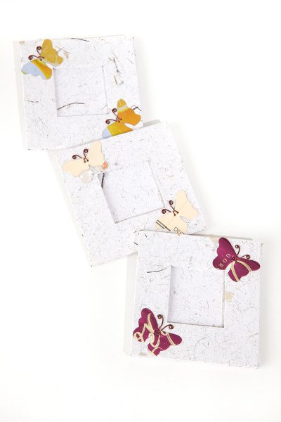 Recycled Paper and Pop Can Butterfly Picture Frame - Two Sizes 5 Recycled Paper and Pop Can Butterfly Picture Frame - Two Sizes