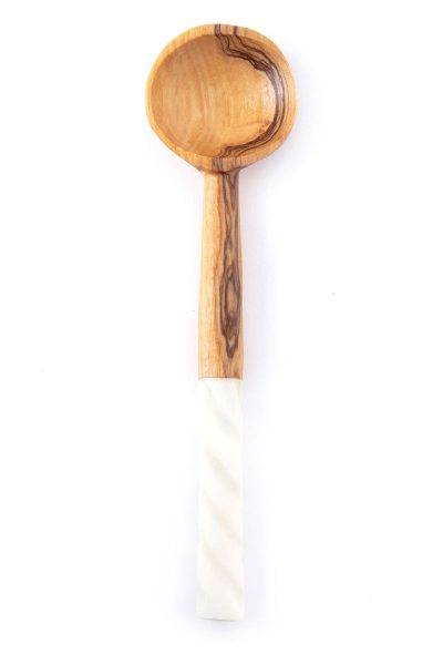 Spiral Handle Wild Olive Coffee Spoon 1 Spiral Handle Wild Olive Coffee Spoon