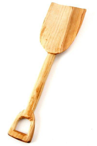 Large Wild Olive Wood Bin Shovel 1 Large Wild Olive Wood Bin Shovel