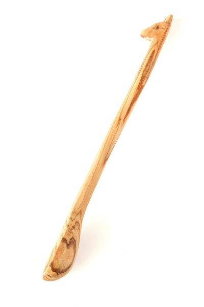 Wild Olive Wood Heart Spoon with Giraffe Handle 3 Wild Olive Wood Heart Spoon with Giraffe Handle