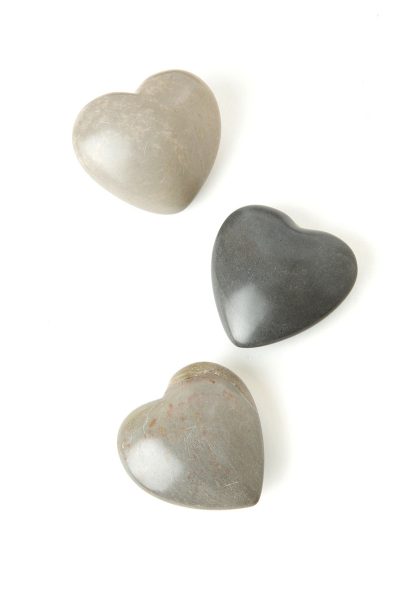One Dozen Dove Gray Soapstone Heart Keepsakes 4 One Dozen Dove Gray Soapstone Heart Keepsakes